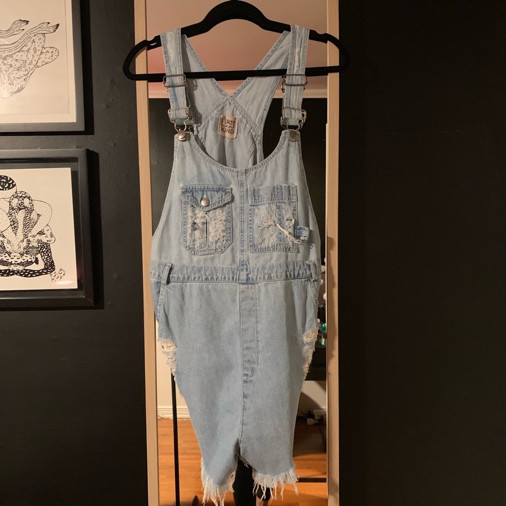LF FURST OF A KIND distressed overalls